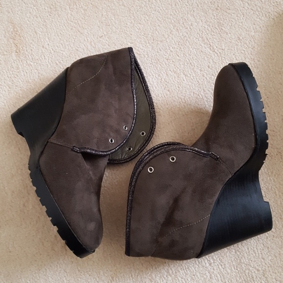 Anthropologie Vanessa Wu Wedge Booties 41 - Picture 4 of 5